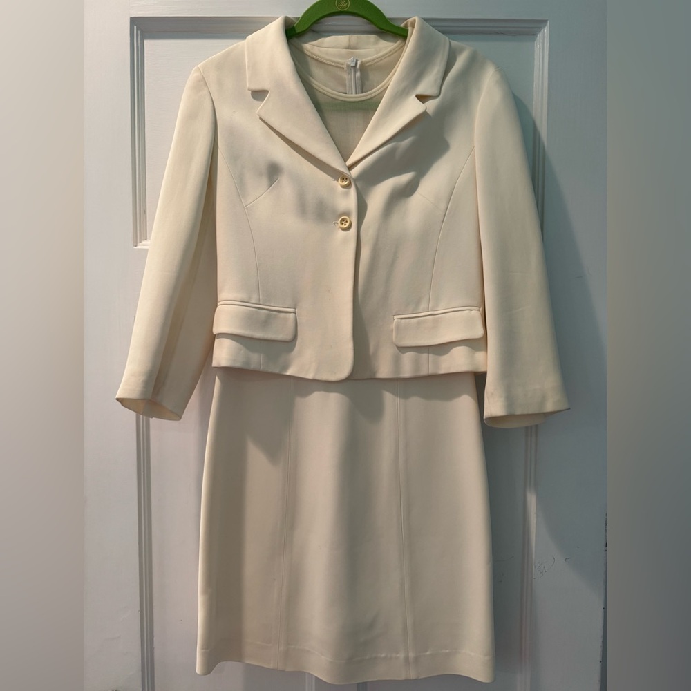 Plein Sud White Two Piece Dress with Jacket (Fits like Size 2)